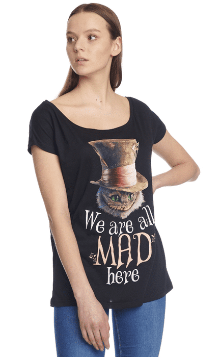Alice im Wunderland Shirt Cheshire Cat Mad Loose