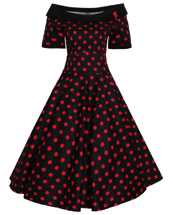Dolly and Dotty Kleid Darlene schwarz rot Dots
