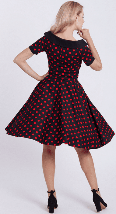 Dolly and Dotty Kleid Darlene schwarz rot Dots