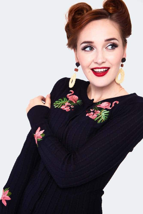 Voodoo Vixen Cardigan Tropical Flamingo