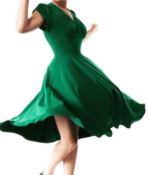 Pretty Retro Kleid Retro Swing grün