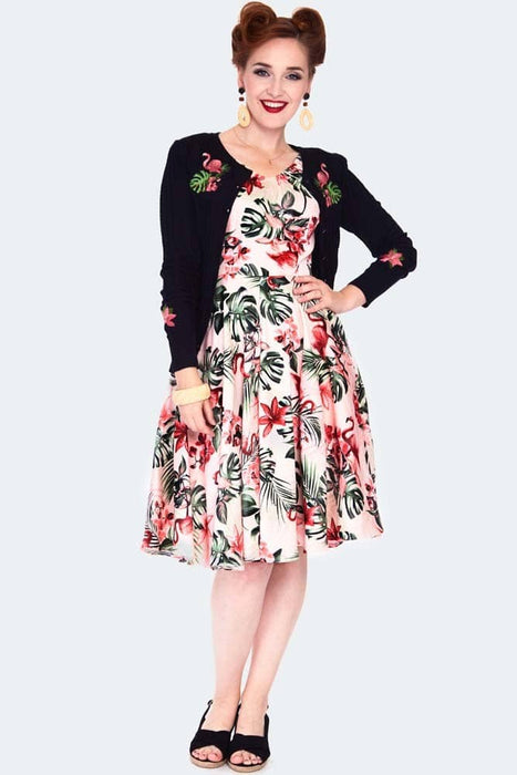 Voodoo Vixen Cardigan Tropical Flamingo