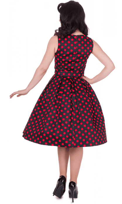 Dolly and Dotty Kleid Annie Black Red Polkadots