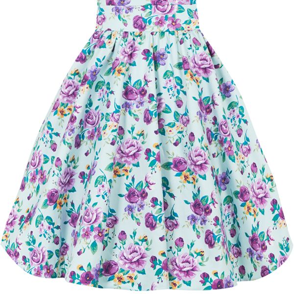 Lady Vintage Kleid Tea Duck Egg