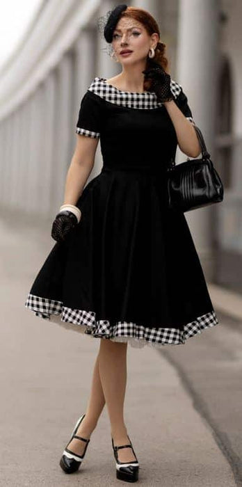 Dolly and Dotty Kleid Darlene Karo schwarzweiss