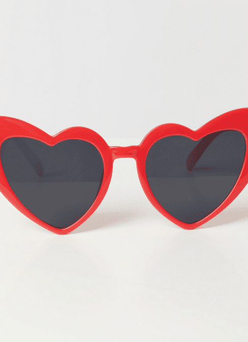 Sonnenbrille Hearts Red
