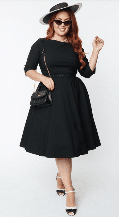 Unique Vintage Kleid Devon schwarz