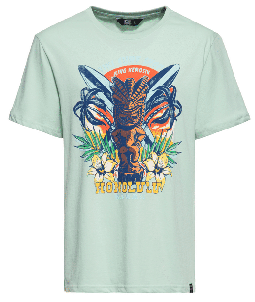 King Kerosin T-Shirt Tiki Surf Shop mint