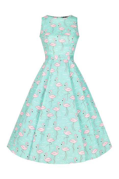 Lady Vintage Kleid Hepburn Fancy Flamingo