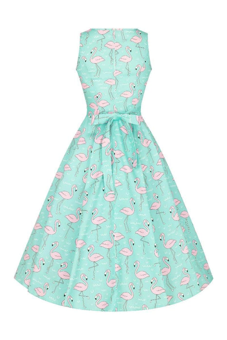 Lady Vintage Kleid Hepburn Fancy Flamingo