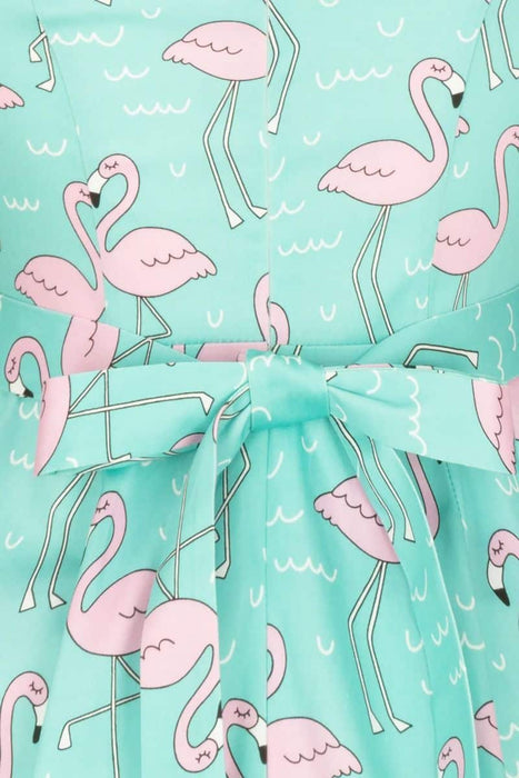 Lady Vintage Kleid Hepburn Fancy Flamingo