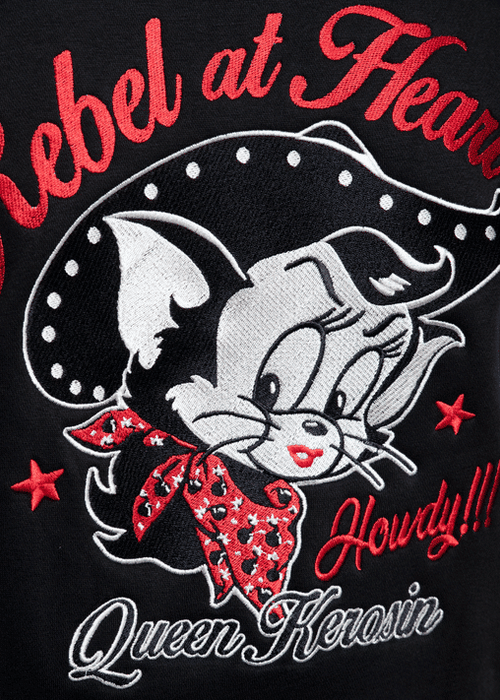 Queen Kerosin Collegejacke Howdy schwarz