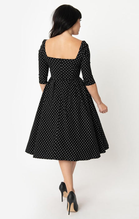 Unique Vintage Kleid Lamar schwarz-weiss