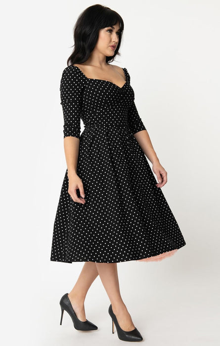 Unique Vintage Kleid Lamar schwarz-weiss
