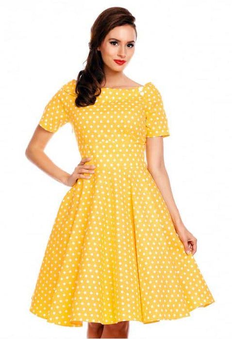 Dolly and Dotty Kleid Darlene gelb Dots
