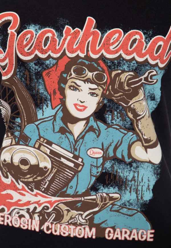 Queen Kerosin Shirt Gearhead schwarz – Bild 2
