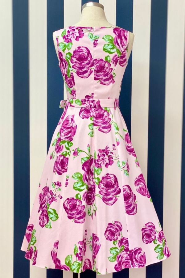 Lady Vintage Kleid Hepburn Violet Rose – Bild 2