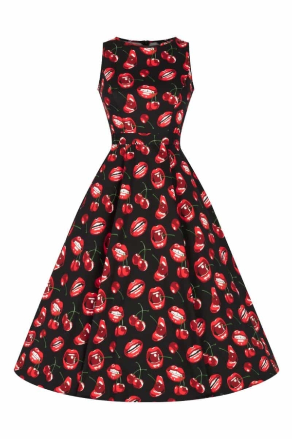 Lady Vintage Kleid Hepburn Cherry Lips