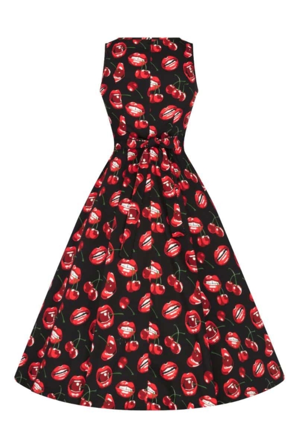 Lady Vintage Kleid Hepburn Cherry Lips – Bild 2