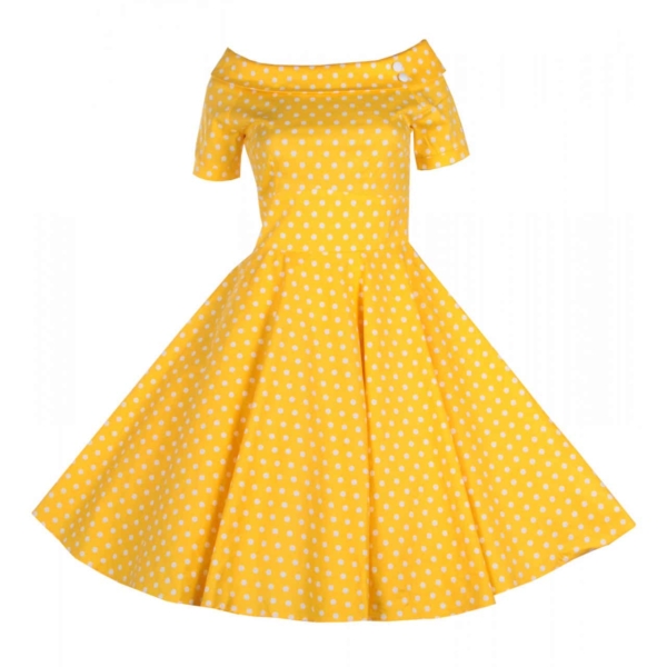 Dolly and Dotty Kleid Darlene gelb Dots – Bild 4