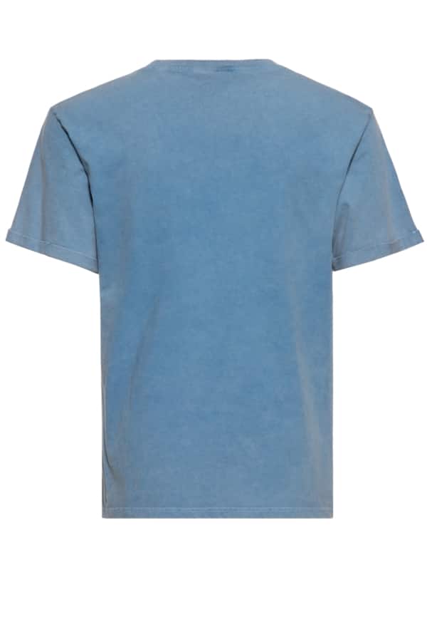 King Kerosin T-Shirt Oilwashed Chopper Sky Blue – Bild 2