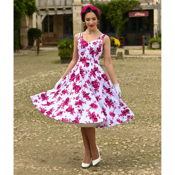 Hearts & Roses Kleid Rosalie white pink – Bild 4