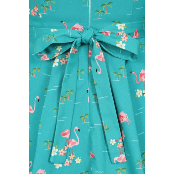 Lady Vintage Kleid Hepburn Tropical Flamingo – Bild 4